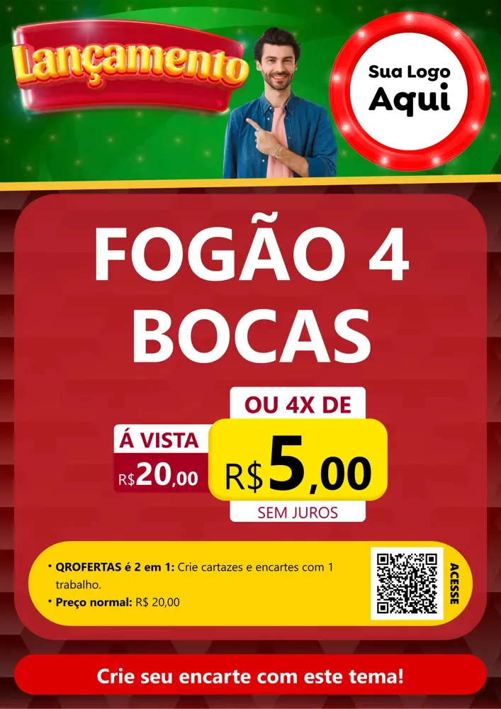 Modelo de Cartaz para Cartaz A4 Vertical com o tema Lançamento para Móveis e Eletro