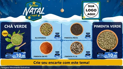 Modelo de TV para TV Horizontal com o tema O Melhor Natal É Aqui! para Produtos Naturais