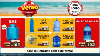 Modelo de TV para TV Horizontal com o tema Verão Imbatível para Água e gás
