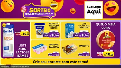 Modelo de TV para TV Horizontal com o tema Sorteio para Frios e Laticínios
