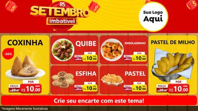 Modelo de TV para TV Horizontal com o tema Setembro Imbatível para Salgadaria