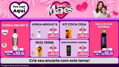 Modelo de TV para TV Horizontal com o tema Dia das Mães para Distribuidora de bebidas