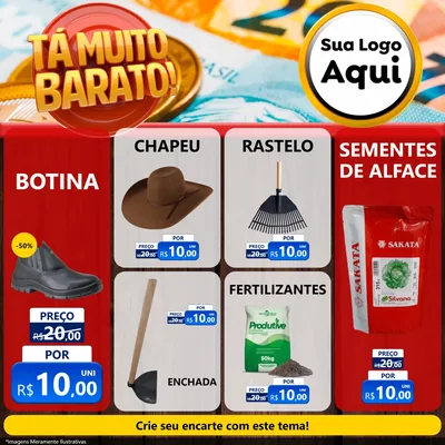 Modelo de Rede Social para Feed Facebook com o tema Está Muito Barato para Agropecuária