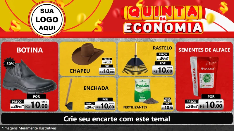 Modelo de TV para TV Horizontal com o tema Quinta da Economia para Agropecuária