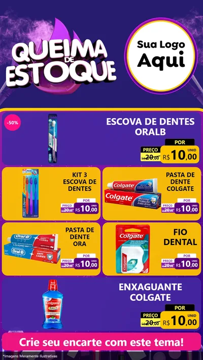 Modelo de TV para TV Vertical com o tema Queima de Estoque para Higiene Pessoal