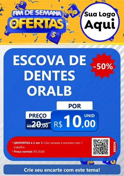 Modelo de Cartaz para Cartaz A4 Vertical com o tema Fim de Semana de Ofertas para Higiene Pessoal