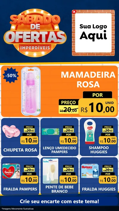 Modelo de Rede Social para Stories com o tema Sábado de Ofertas Imperdíveis para Bebês