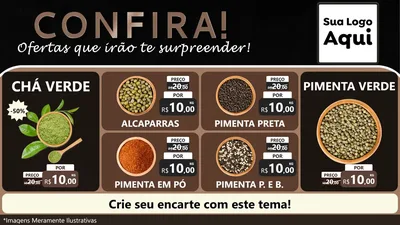 Modelo de TV para TV Horizontal com o tema Confira! Ofertas que irão te surpreender! para Produtos Naturais