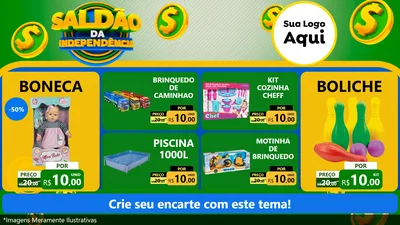 Modelo de TV para TV Horizontal com o tema Saldão da Indepêndencia para Brinquedos