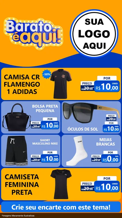 Modelo de TV para TV Vertical com o tema Barato é aqui para Roupas e acessórios