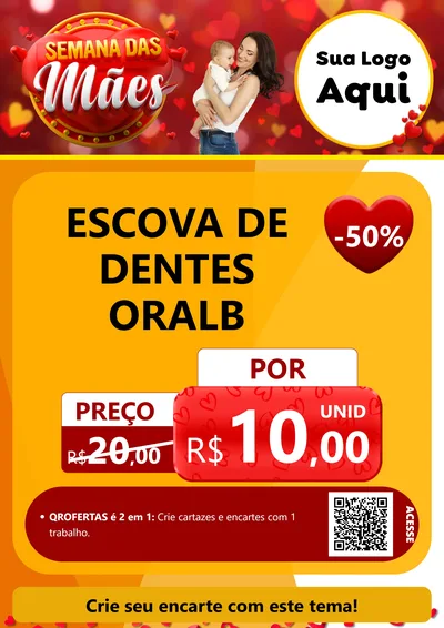 Modelo de Cartaz para Cartaz A4 Vertical com o tema Semana das Mães para Higiene Pessoal