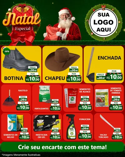 Modelo de Rede Social para Feed Instagram com o tema Natal Especial para Agropecuária