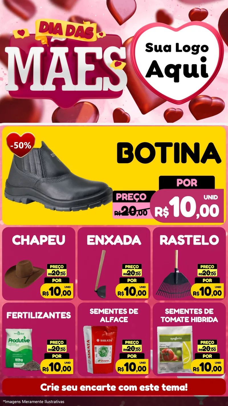 Modelo de Rede Social para Stories com o tema Dia Das Mães para Agropecuária