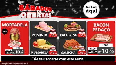 Modelo de TV para TV Horizontal com o tema Sabadou de Ofertas para Frios e Laticínios