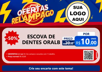 Modelo de Cartaz para Cartaz A4 Horizontal com o tema Ofertas Relâmpago para Higiene Pessoal