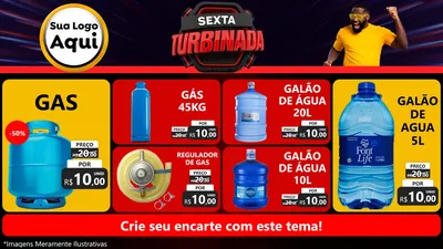 Modelo de TV para TV Horizontal com o tema Sexta Turbinada para Água e gás