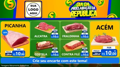 Modelo de TV para TV Horizontal com o tema Dia Da Proclamação da República para Açougue