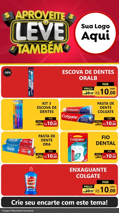 Modelo de TV para TV Vertical com o tema Aproveite e Leve Também para Higiene Pessoal