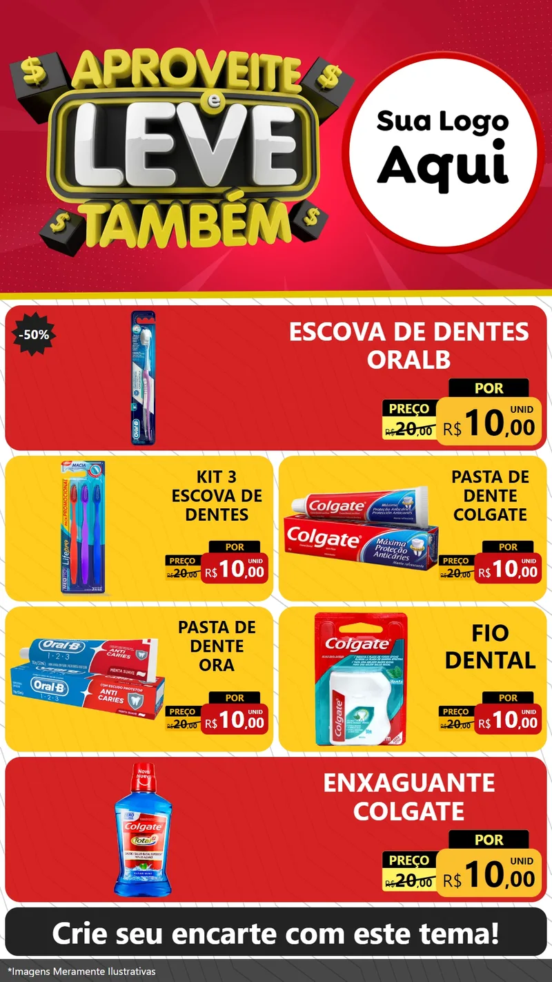 Modelo de TV para TV Vertical com o tema Aproveite e Leve Também para Higiene Pessoal