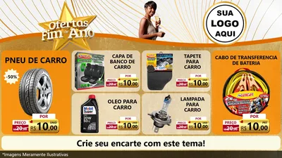 Modelo de TV para TV Horizontal com o tema Ofertas Fim de Ano para Auto peças