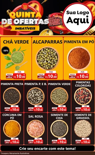 Modelo de Encarte para Encarte Grande com o tema Quinta de Ofertas Imbatíveis para Produtos Naturais