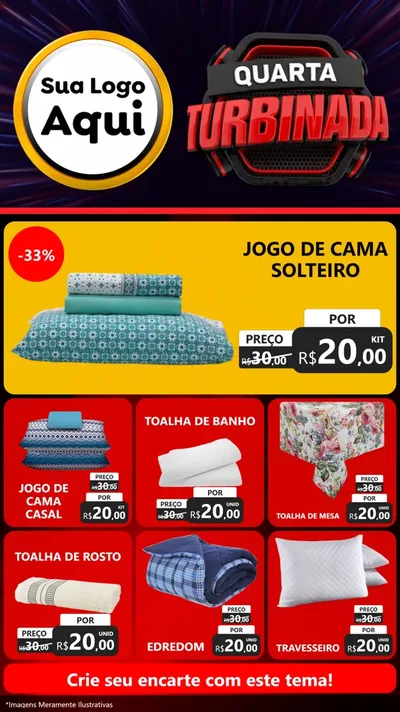 Modelo de Rede Social para Stories com o tema Quarta Turbinada para Cama, Mesa e Banho