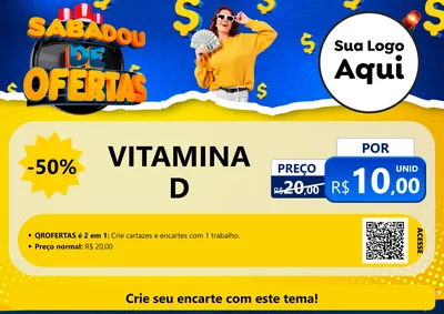Modelo de Cartaz para Cartaz A4 Horizontal com o tema Sabadou de Ofertas para Farmácia