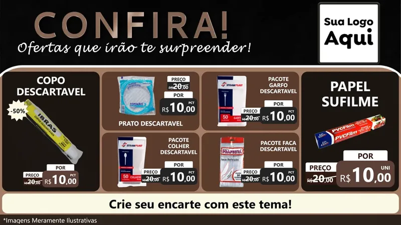 Modelo de TV para TV Horizontal com o tema Confira! Ofertas que irão te surpreender! para Embalagens