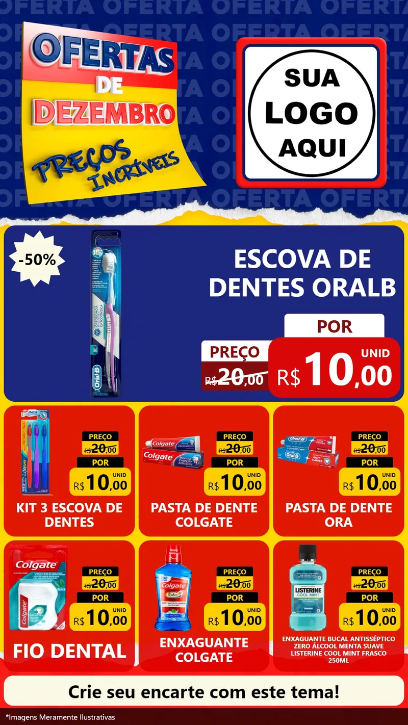 Modelo de Rede Social para Stories com o tema Ofertas de Dezembro - Preços Incríveis para Higiene Pessoal