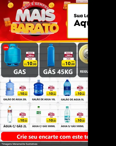 Modelo de Rede Social para Feed Instagram com o tema Mais Barato para Água e gás