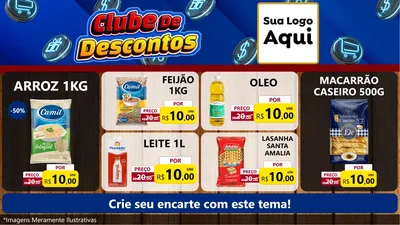 Modelo de TV para TV Horizontal com o tema Clube de Descontos para Supermercado