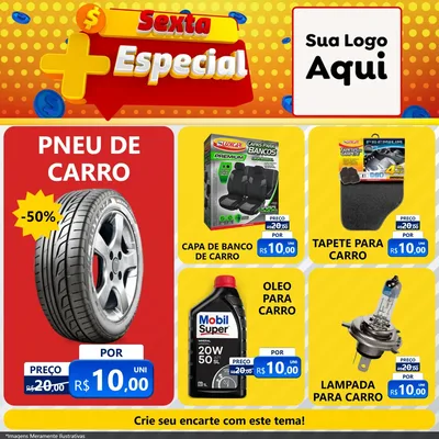 Modelo de Rede Social para Feed Facebook com o tema Sexta Mais Especial para Auto peças