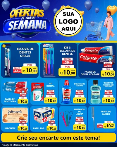 Modelo de Rede Social para Feed Instagram com o tema Ofertas de Fim de Semana para Higiene Pessoal