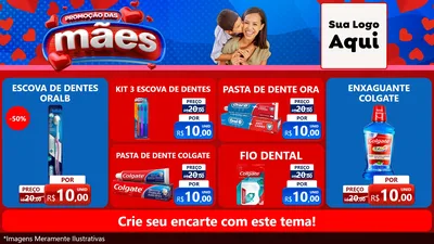 Modelo de TV para TV Horizontal com o tema Promoção das Mães para Higiene Pessoal