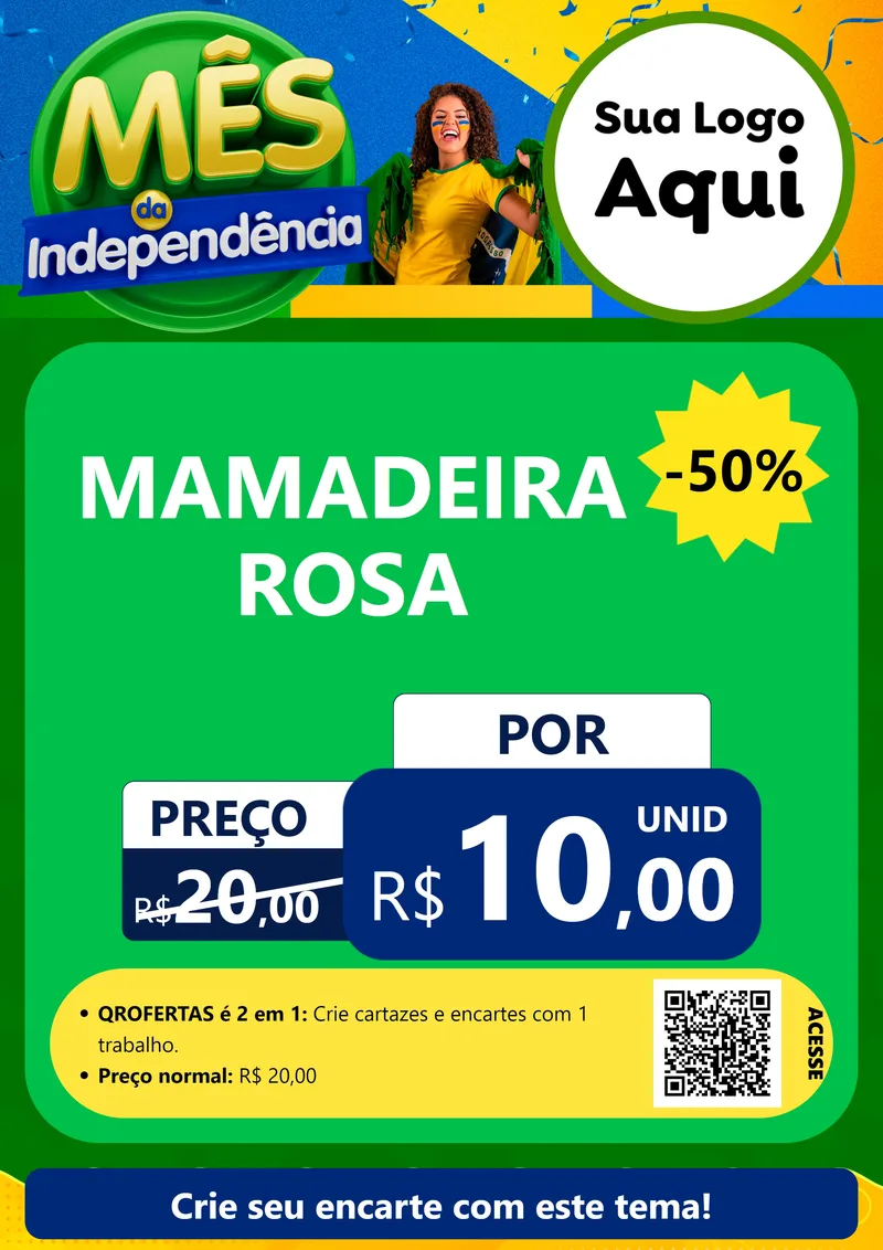 Modelo de Cartaz para Cartaz A4 Vertical com o tema Mês da Independência para Bebês