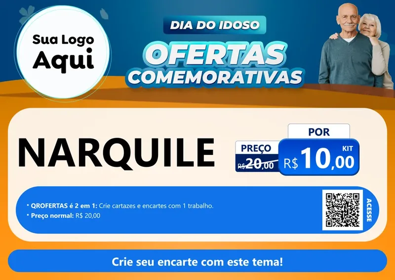 Modelo de Cartaz para Cartaz A4 Horizontal com o tema Dia do Idoso para Tabacaria