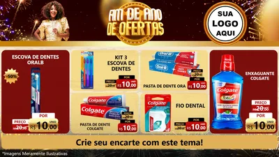 Modelo de TV para TV Horizontal com o tema Fim de Ano de Ofertas para Higiene Pessoal