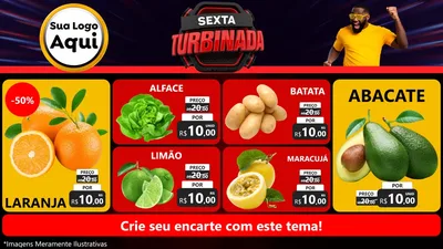 Modelo de TV para TV Horizontal com o tema Sexta Turbinada para Hortifrúti