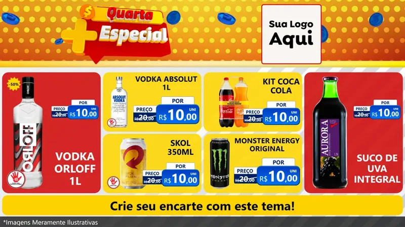 Modelo de TV para TV Horizontal com o tema Quarta Mais Especial para Distribuidora de bebidas