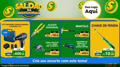 Modelo de TV para TV Horizontal com o tema Saldão da Indepêndencia para Maquinas e Ferramentas