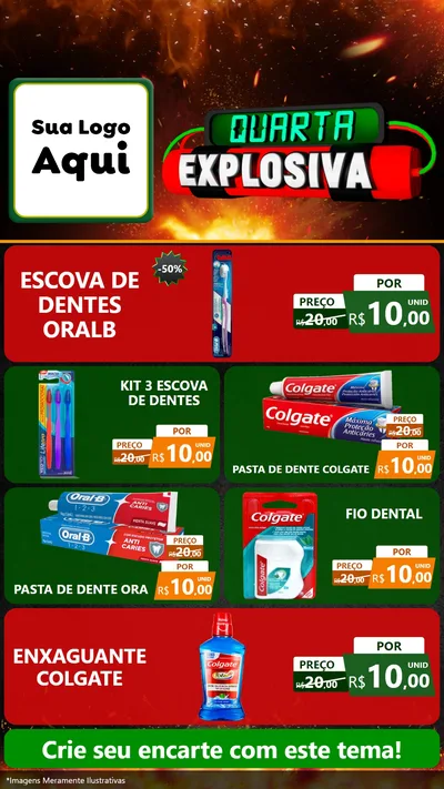 Modelo de TV para TV Vertical com o tema Quarta Explosiva para Higiene Pessoal