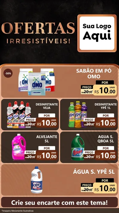 Modelo de TV para TV Vertical com o tema Ofertas Irresistíveis! para Produtos de Limpeza