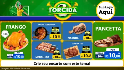 Modelo de TV para TV Horizontal com o tema Torcida para Assados