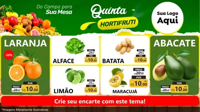 Modelo de TV para TV Horizontal com o tema Quinta hortifruti para Hortifrúti