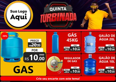 Modelo de Encarte para Encarte A4 Horizontal com o tema Quinta Turbinada para Água e gás