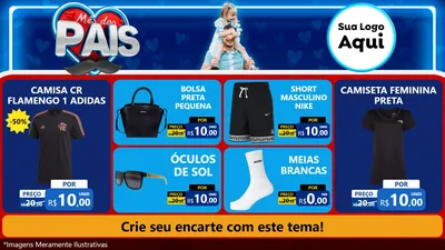 Modelo de TV para TV Horizontal com o tema Mês Dos Pais para Roupas e acessórios