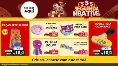 Modelo de TV para TV Horizontal com o tema Segunda Imbatível para Pet Shop