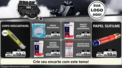Modelo de TV para TV Horizontal com o tema Black dos Sonhos para Embalagens