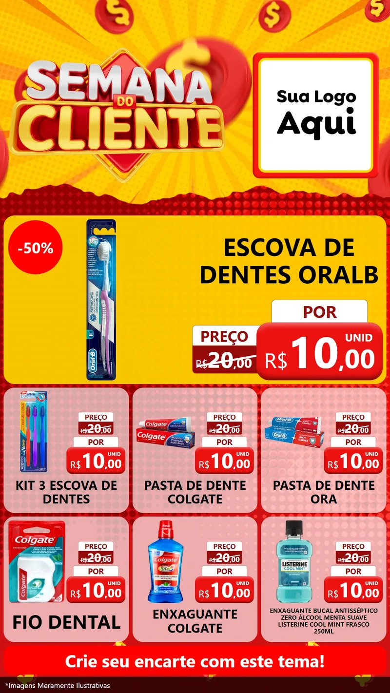 Modelo de Rede Social para Stories com o tema Semana do Cliente para Higiene Pessoal