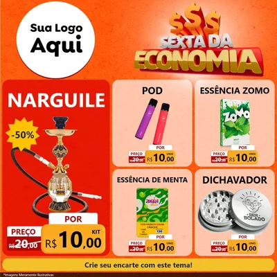 Modelo de Rede Social para Feed Facebook com o tema Sexta da Economia para Tabacaria